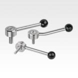 Tension levers flat, external thread, stainless steel