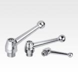 Clamping levers, stainless steel with internal thread, threaded insert stainless steel