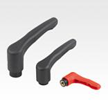 Clamping levers ECO, plastic with internal thread, threaded insert brass or blue passivated steel