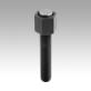 Supports à bille oscillante réglables avec joint torique intégré, forme C, bille en acier avec plat, lisse
