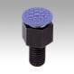 Supports à bille oscillante réglables avec joint torique, forme P, bille en inox avec revêtement en polyuréthane