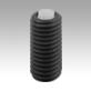 Supports à bille oscillante réglables, avec joint torique intégré et embase à six pans creux, forme K, bille en POM avec plat, lisse