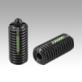 Spring plungers with hexagon socket and thrust pin, steel, strong spring force, with thread lock
