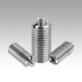 Spring plungers with hexagon socket and flattened thrust pin, stainless steel