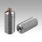 Spring plungers with hexagon socket and POM thrust pin, stainless steel