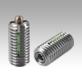 Spring plungers with hex socket and thrust pin, standard spring force, with thread lock, inch