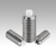 Spring plungers with hexagon socket and flattened POM thrust pin, stainless steel