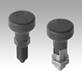 Indexing plungers, steel or stainless steel with status sensor and plastic mushroom grip