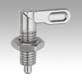 Indexing plungers with grip, stainless steel, Form B