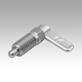 Cam-action indexing plunger, stainless steel with hexagon, Form A

