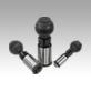 Precision indexing plungers, steel with plastic spherical knob and cylindrical indexing pin