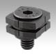 Wedge clamps, steel, with wedge faces, with countersunk screw, Form A
