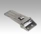 Latches, steel or stainless steel, with adjustable metal plate hooks for up to 4000N, fastening holes visible, long version, Form B, with lock