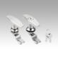 Quarter-turn locks with T-grip, stainless steel 1.4301, lockable, housing diameter 32 mm