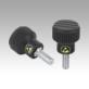 Knurled knobs antistatic with external thread