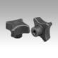 Palm grips DIN 6335, grey cast iron, Form E, blind tapped hole