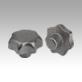 Star grips DIN 6336, grey cast iron, Form A, blank