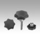 Bouton étoileavec insert acier saillant
