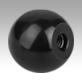 Ball knobs smooth DIN 319 enhanced, Form C, with molded thread