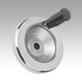 Handwheels disc, aluminium, with revolving cylinder grip - inch