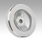 2-spoke handwheels, polished aluminium, without grip - inch