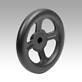 Spoked handwheels, sheet steel, Form B 4 spokes