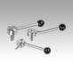 Tension levers flat, external thread, stainless steel