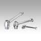 Clamping levers, electropolished stainless steel, with internal thread, threaded insert stainless steel