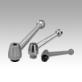 Clamping levers, steel with internal thread, hammer tone enamelled, threaded insert black oxidised steel, inch