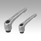 Clamping levers with internal thread, bright - inch