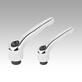 Clamping levers internal thread, high-gloss chromed - inch