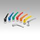Clamping levers, die-cast zinc with internal thread and clamping force intensifier, threaded insert stainless steel