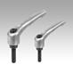 Clamping levers with external thread, bright - inch