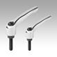 Clamping levers external thread, high-gloss chromed - inch