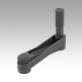 Crank handles with revolving cylinder grip - inch