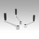 Crank handles stainless steel with revolving grip
