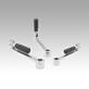 Crank handles stainless steel with fold-away grip