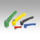 Clamping levers, plastic with internal thread and zinc toothed ring, threaded insert, stainless steel, inch