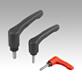 Clamping levers ECO, plastic with external thread, threaded insert stainless steel