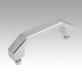 Pull handles, stainless steel, slanted both sides, mounting from the rear