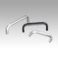 Pull handles, anodised aluminium, oval profile 12x8, mounted from the rear