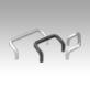 Pull handles, anodised aluminium, rounded angled, round profile Ø10, mounted from the rear