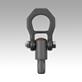 Threaded hoist pin, self-locking, steel