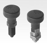 Indexing plungers, steel or stainless steel with status sensor and plastic mushroom grip