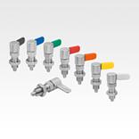 Cam-action indexing plungers, stainless steel with internal guide