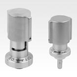 Ball lock pins, stainless steel, retractable with stainless steel twist knob