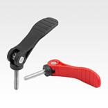 Cam levers, plastic, adjustable with external thread, plastic thrust washer and steel or stainless steel stud - inch