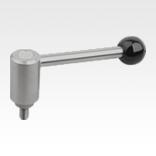 Poignée indexable en Inox avec vis, 0 degré, pouces