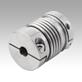 Metal bellows couplings, mini with clamp hubs, stainless steel