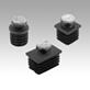 Adjustment plugs, plastic with felt glide surface for round and square tubes